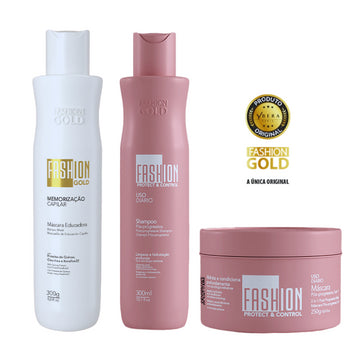 Combo Escova Progressiva Fashion Gold 300g (A MAIS VENDIDA)
